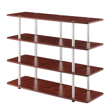Designs2Go Highboy 4 Tier TV Stand, Cherry - Extra Large